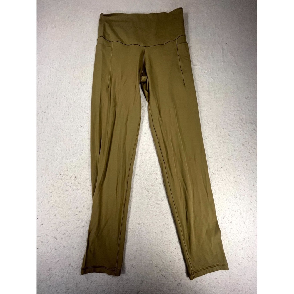 Offline By Aerie Leggings Womens Large Olive Green High Rise 7/8 Pocket Yoga